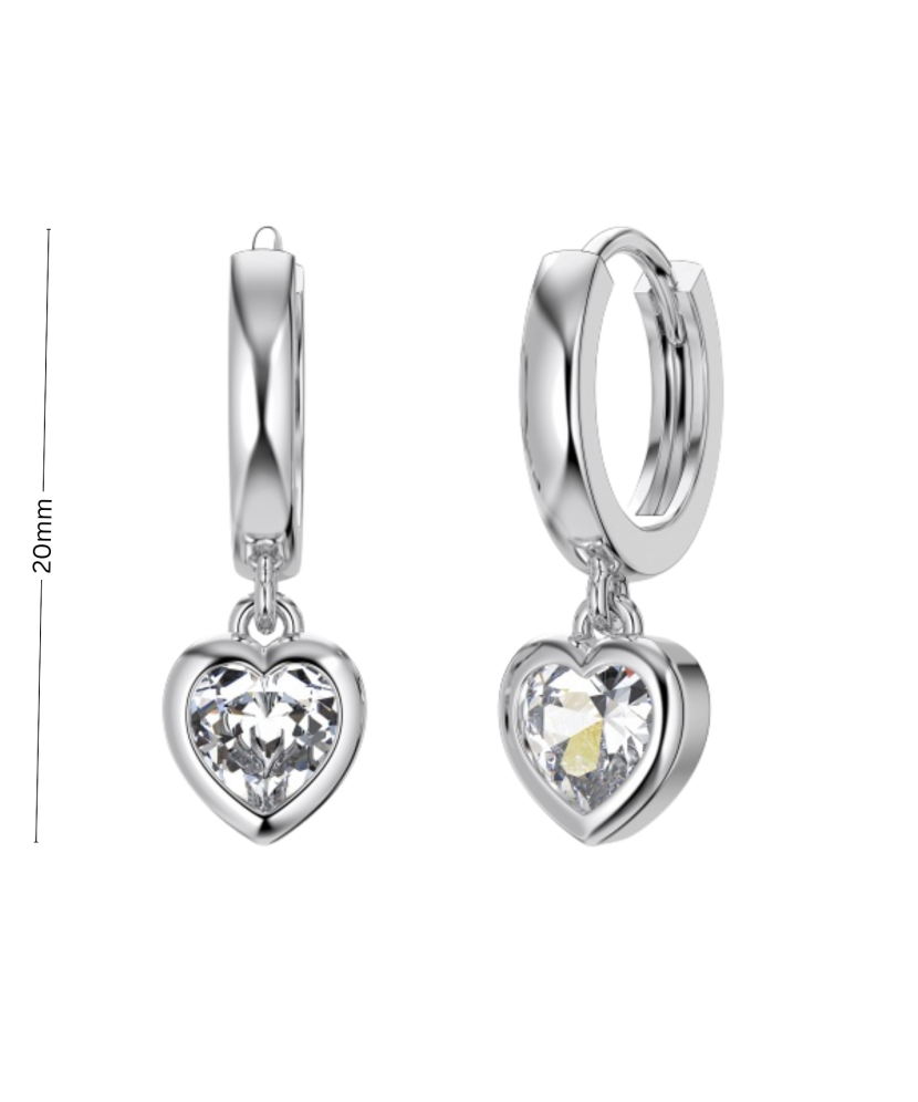 Серьги из серебра с цирконами