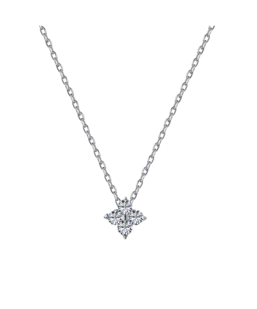 Sterling silver chain with zirconium pendant Sterling silver chain with zirconium pendant