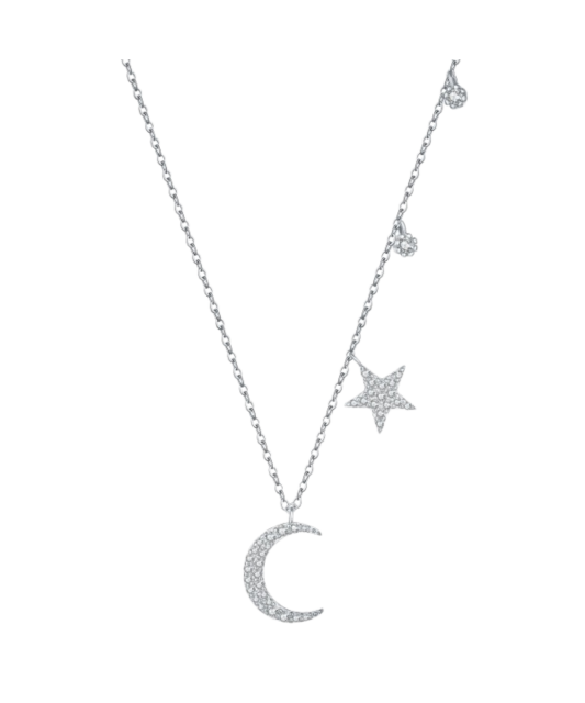 Sterling silver chain with zirconium pendant