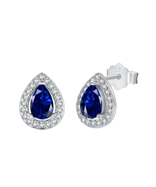 Sterling silver earrings with zircons