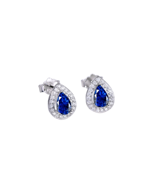 Серьги из серебра с цирконами