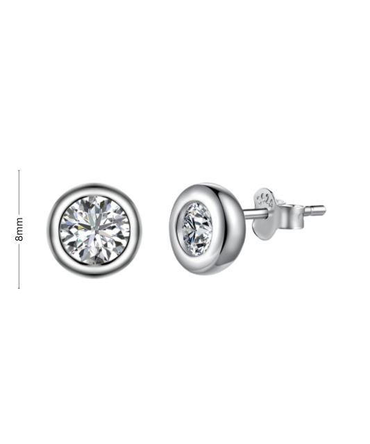 Sterling silver earrings with zircons