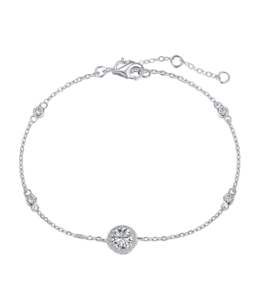 Sterling Silver bracelet with zircons