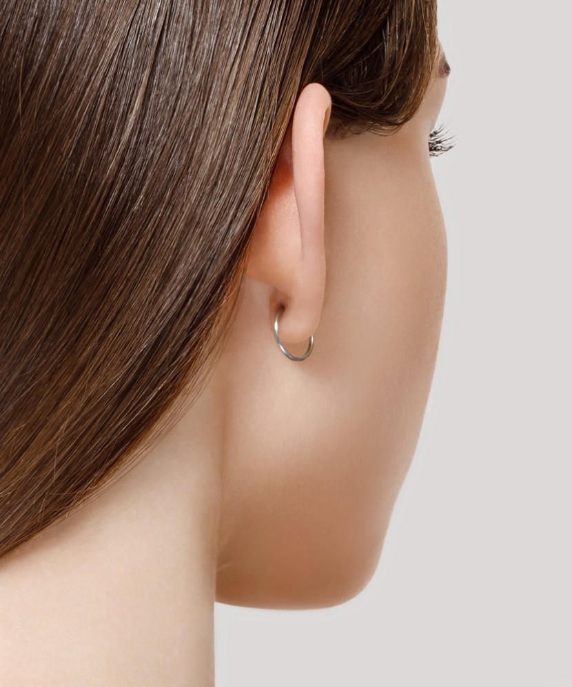 Sidabriniai auskarai rinkutės 10mm  - Goldinga