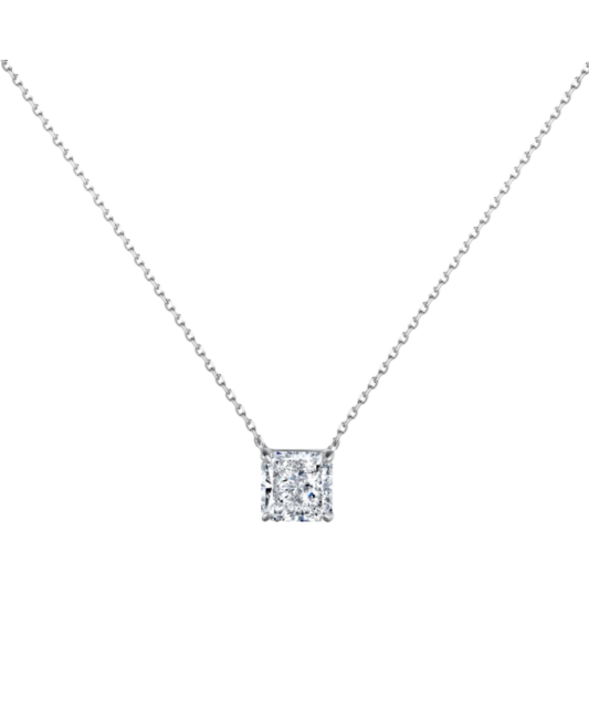 Серебряная цепочка с подвеской из циркона