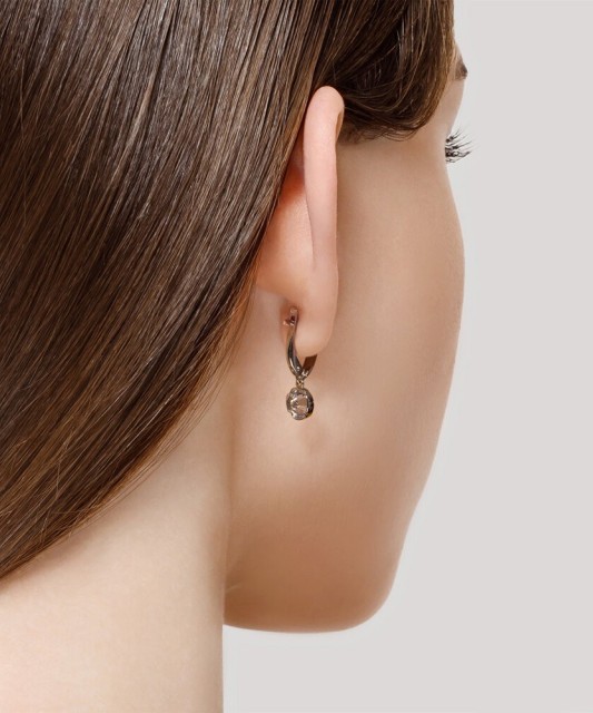 Sterling silver earrings with zirconium