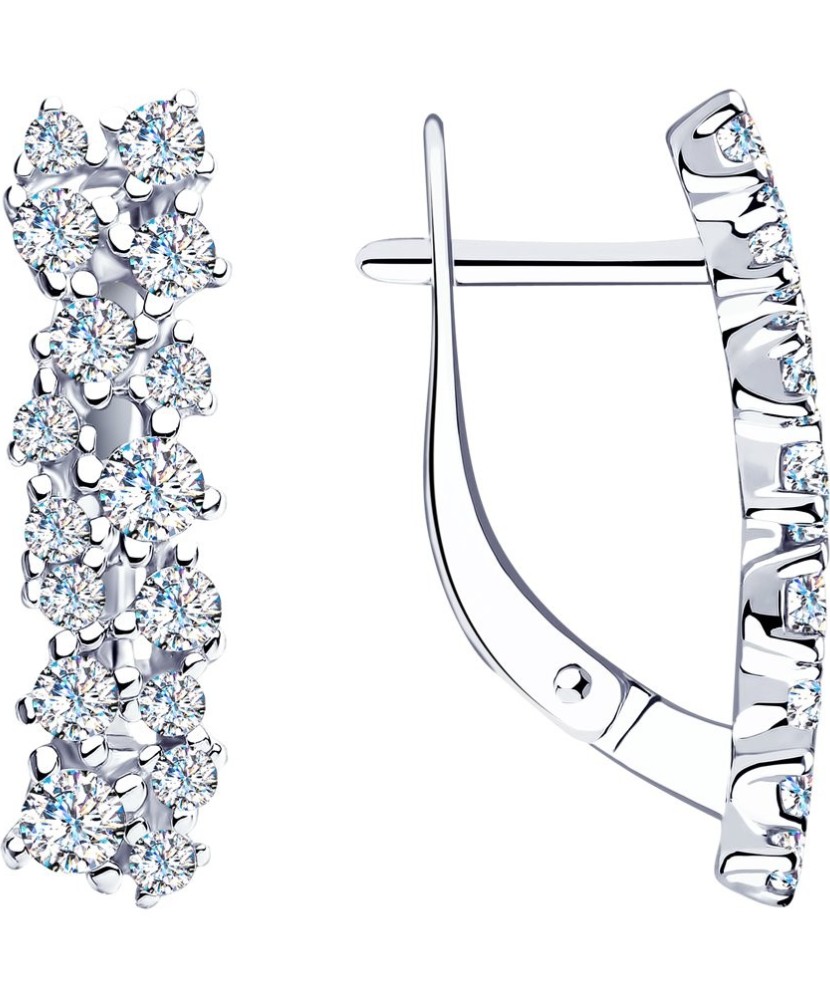 Sidabriniai auskarai su cirkoniais - Sidabriniai auskarai - Goldinga