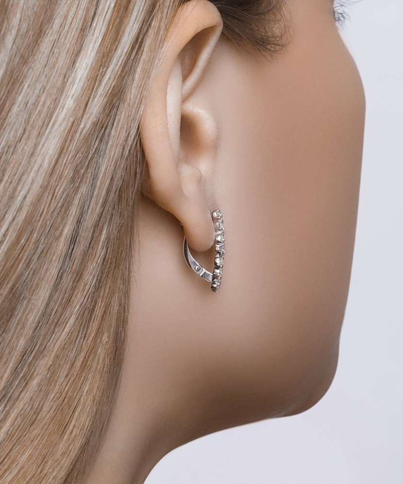 Sidabriniai auskarai su cirkoniais  - Goldinga