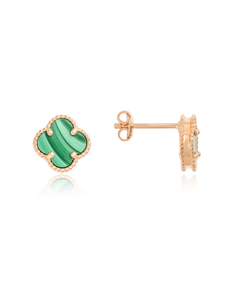 Gold earrings with enamel Gold earrings with enamel