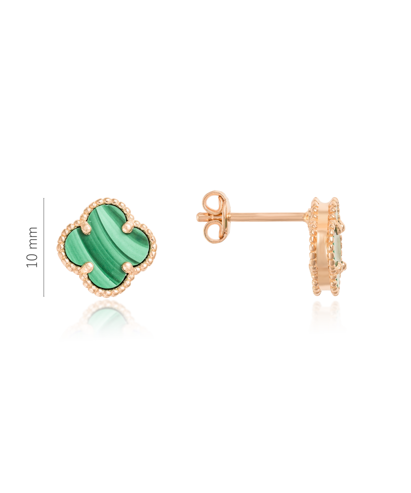 Gold earrings with enamel Gold earrings with enamel