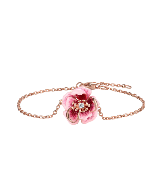 Gold-plated silver bracelet with enamel