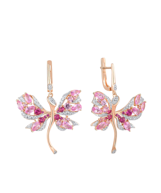 Kullatut sterlinghopeakorvakorut nanosafiirilla ja zirkoneilla