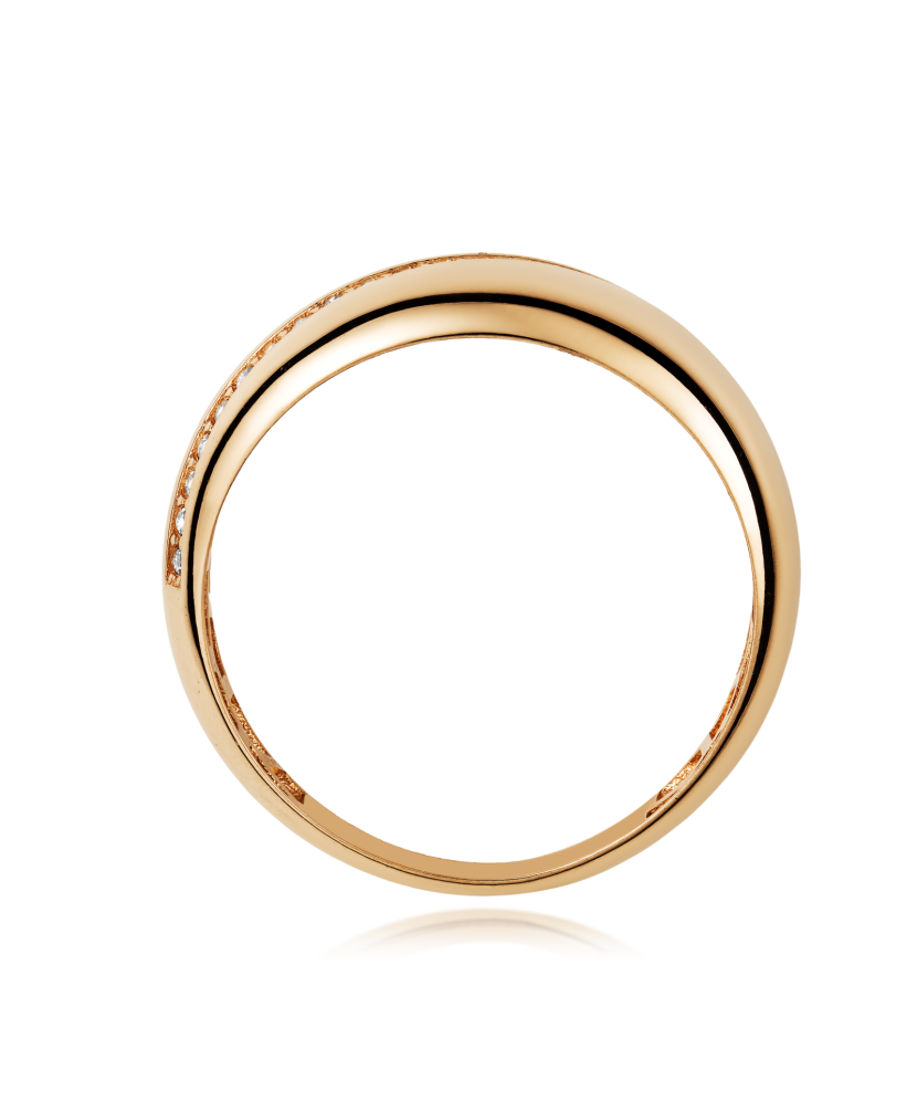 Gold ring with zircons Gold ring with zircons