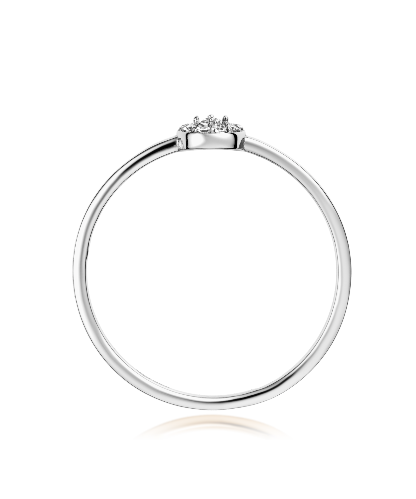 White gold ring with zircons White gold ring with zircons