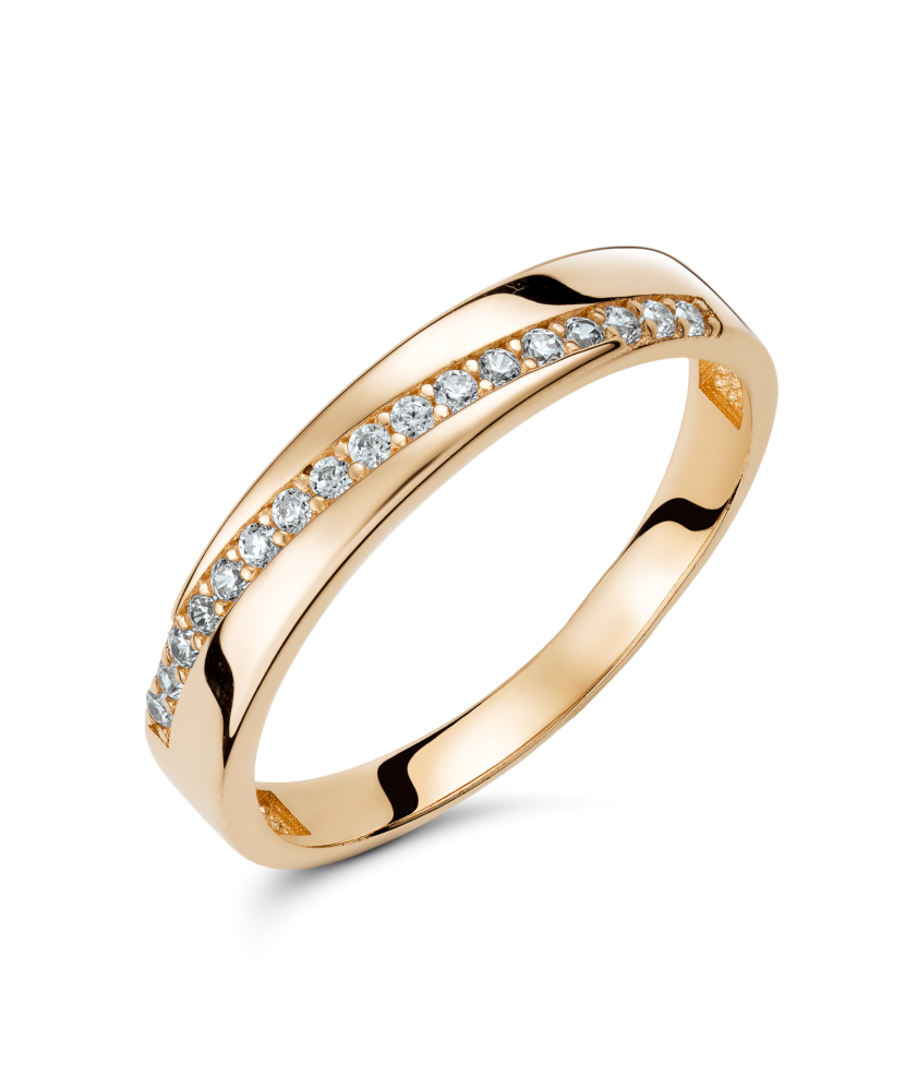 Золотое кольцо с цирконами