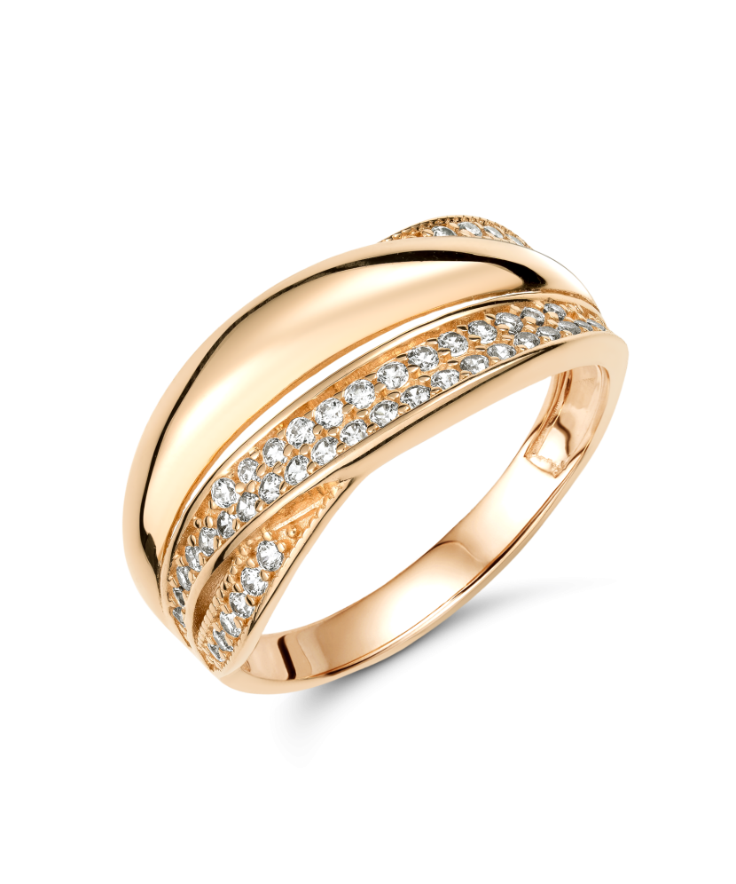 Золотое кольцо с цирконами