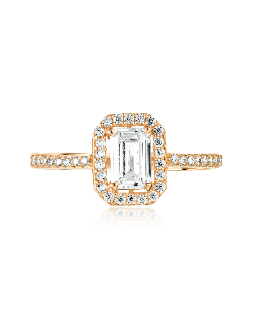 Золотое кольцо с цирконами