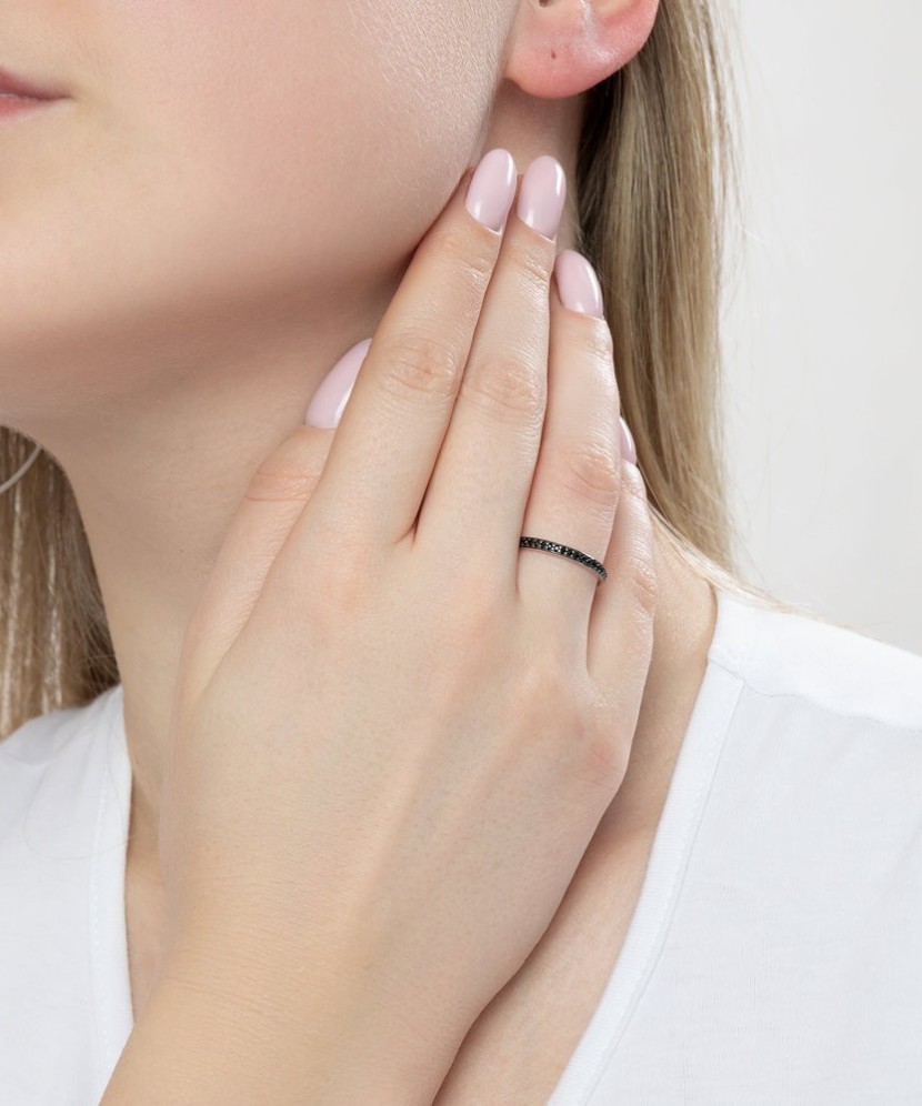 Sidabrinis žiedas su cirkoniais - Sidabriniai žiedai - Goldinga Sidabrinis žiedas su cirkoniais - Sidabriniai žiedai - Goldinga