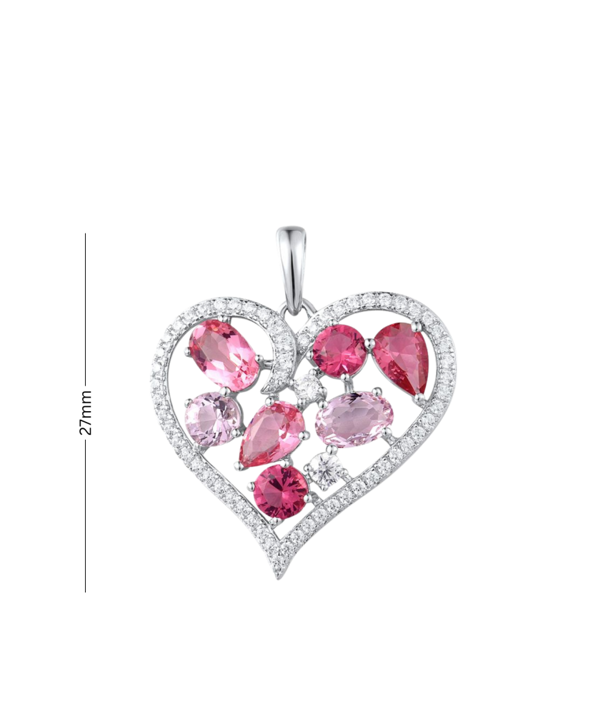 Серебряный подвеска с цирконами Серебряный подвеска с цирконами