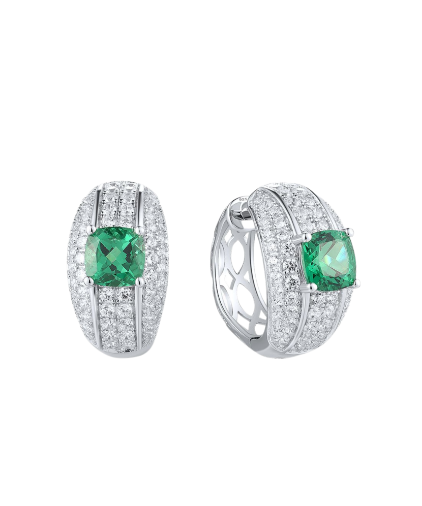 Sterling silver earrings with zircons Sterling silver earrings with zircons