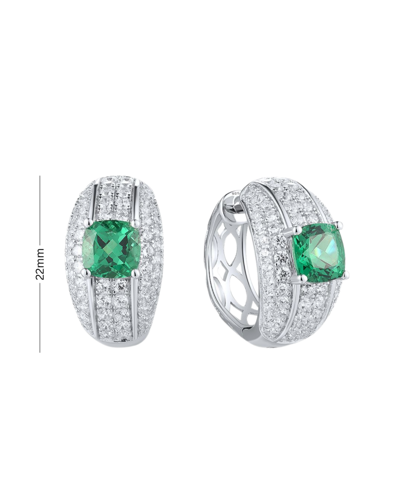 Sterling silver earrings with zircons Sterling silver earrings with zircons