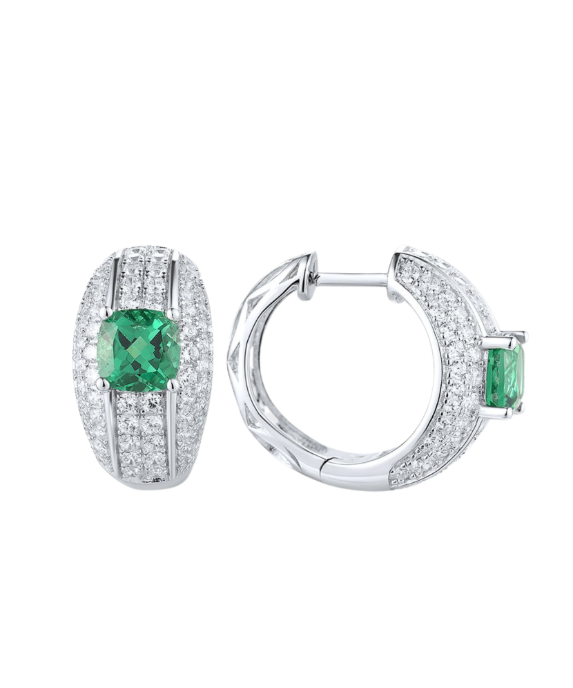 Sterling silver earrings with zircons Sterling silver earrings with zircons