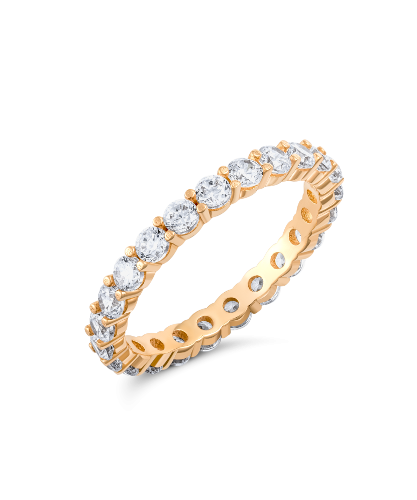 Золотое кольцо с цирконами