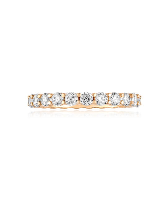 Gold ring with zircons