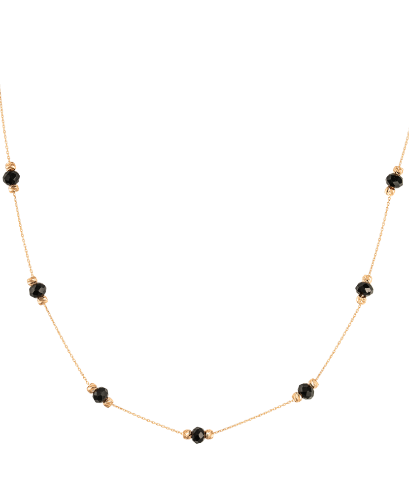 Золотая цепочка с ониксами Золотая цепочка с ониксами