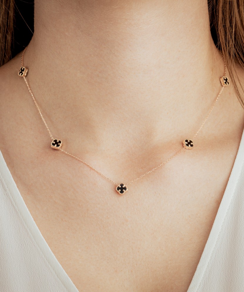 Золотая цепочка с ониксами