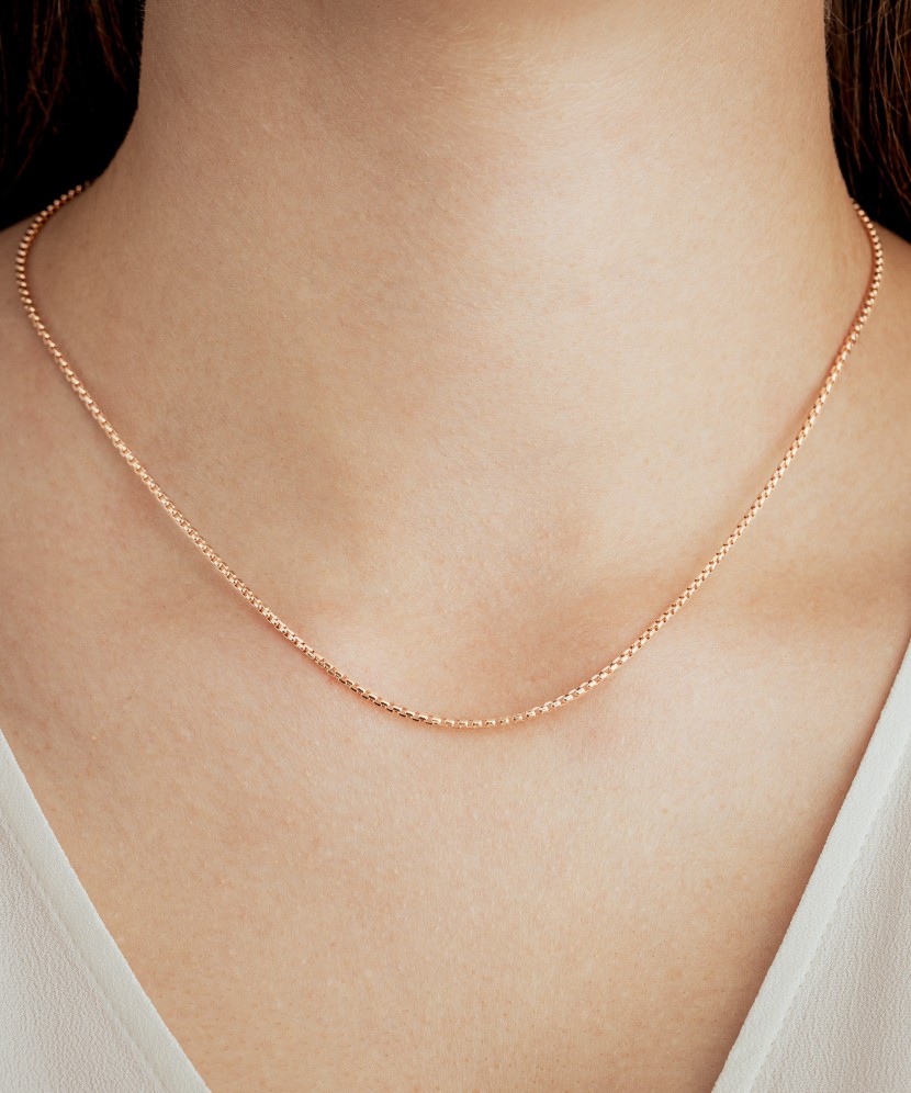 Gold chain "Box" 1.7mm