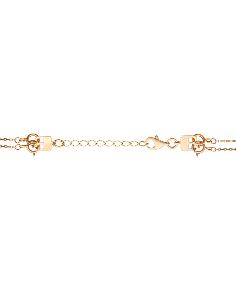 Double gold chain with pendant "infinity"