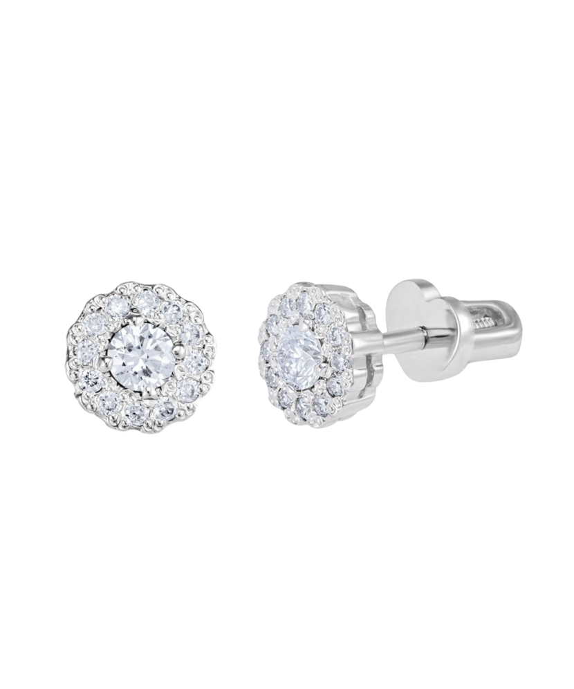 White gold earrings with diamonds