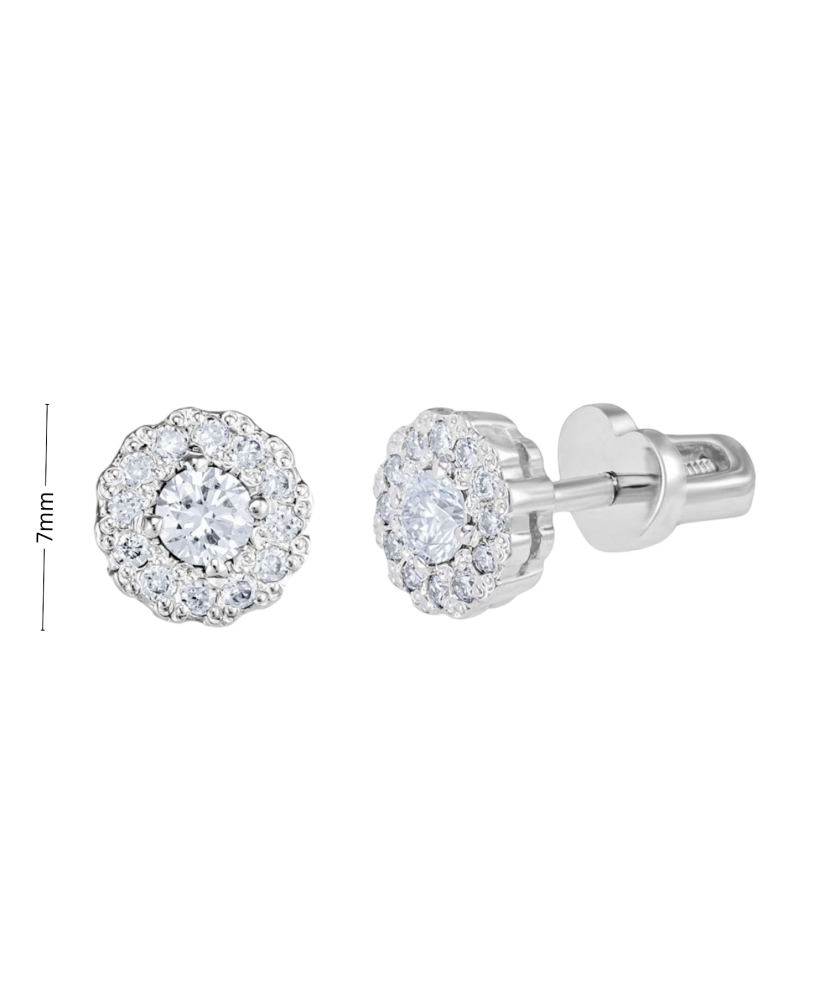 White gold earrings with diamonds