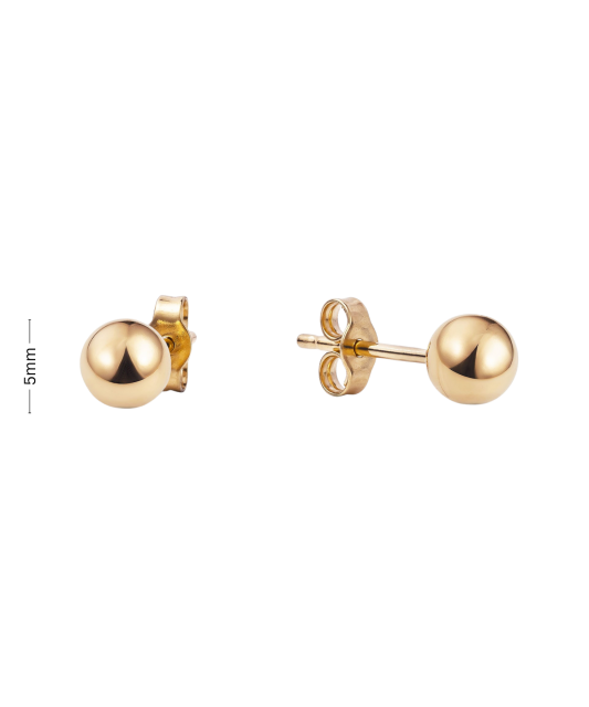 Gold earrings 5mm