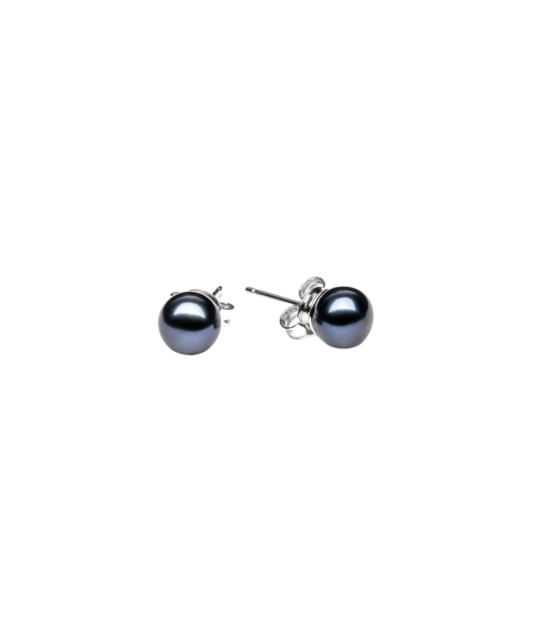 Sterling silver earrings with natural pearls