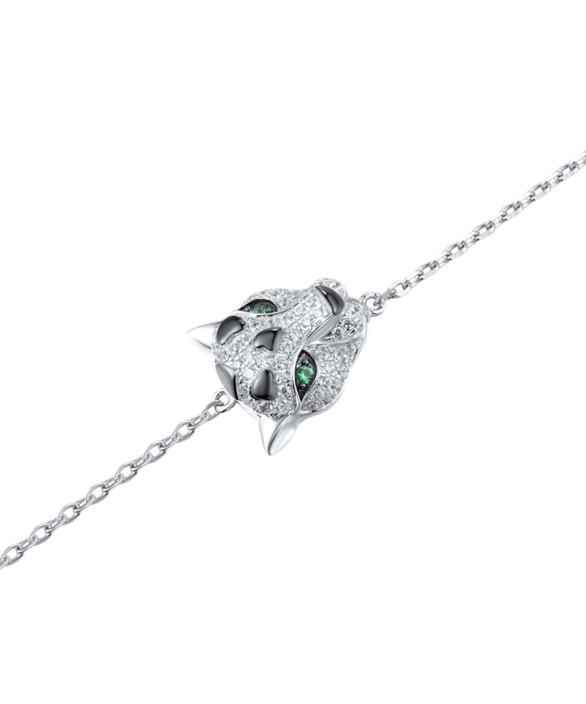 Серебряный браслет с цирконами и шпинелями