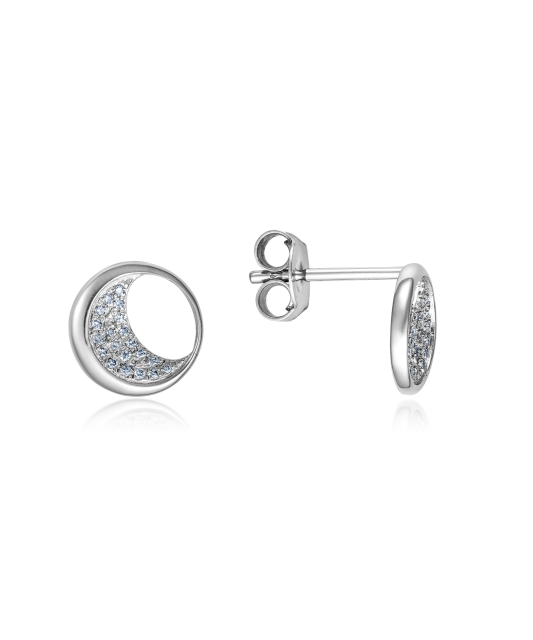 Серьги из белого золота с бриллиантами