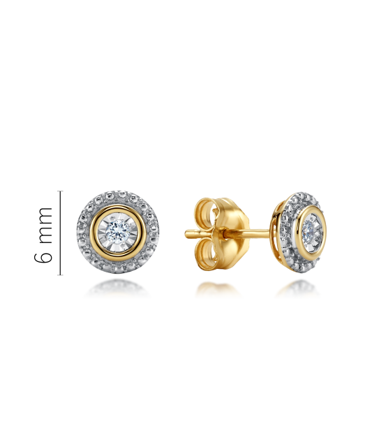 Yellow Gold earrings with diamonds