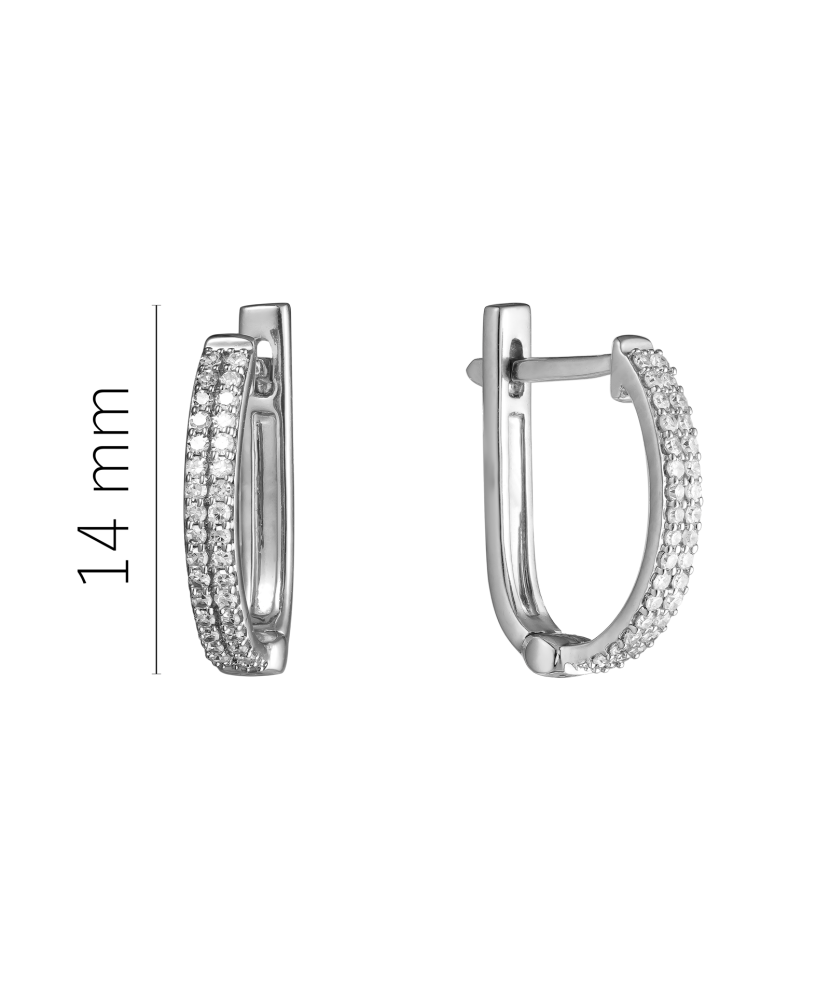 White gold earrings with diamonds