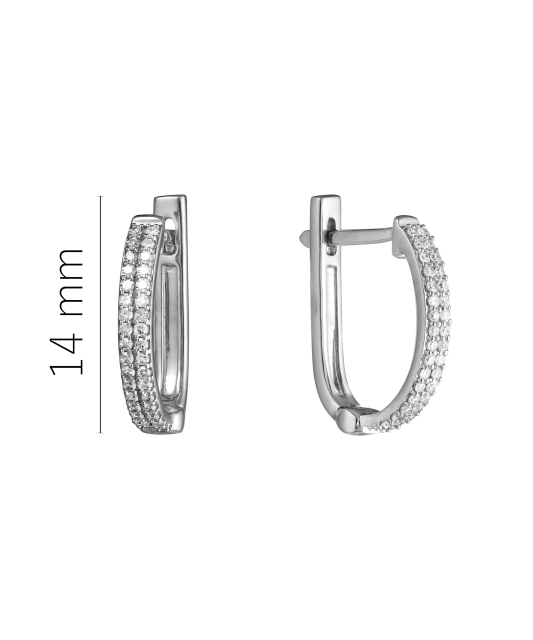 White gold earrings with diamonds