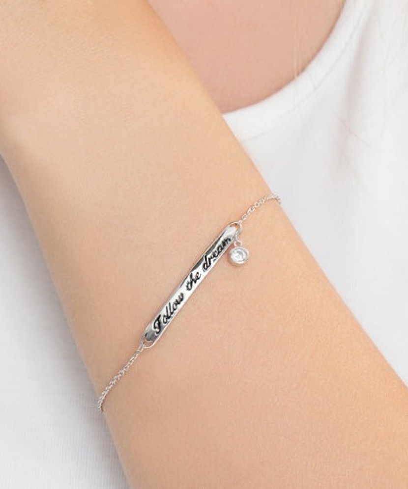 Sterling Silver bracelet with enamel and zirconium