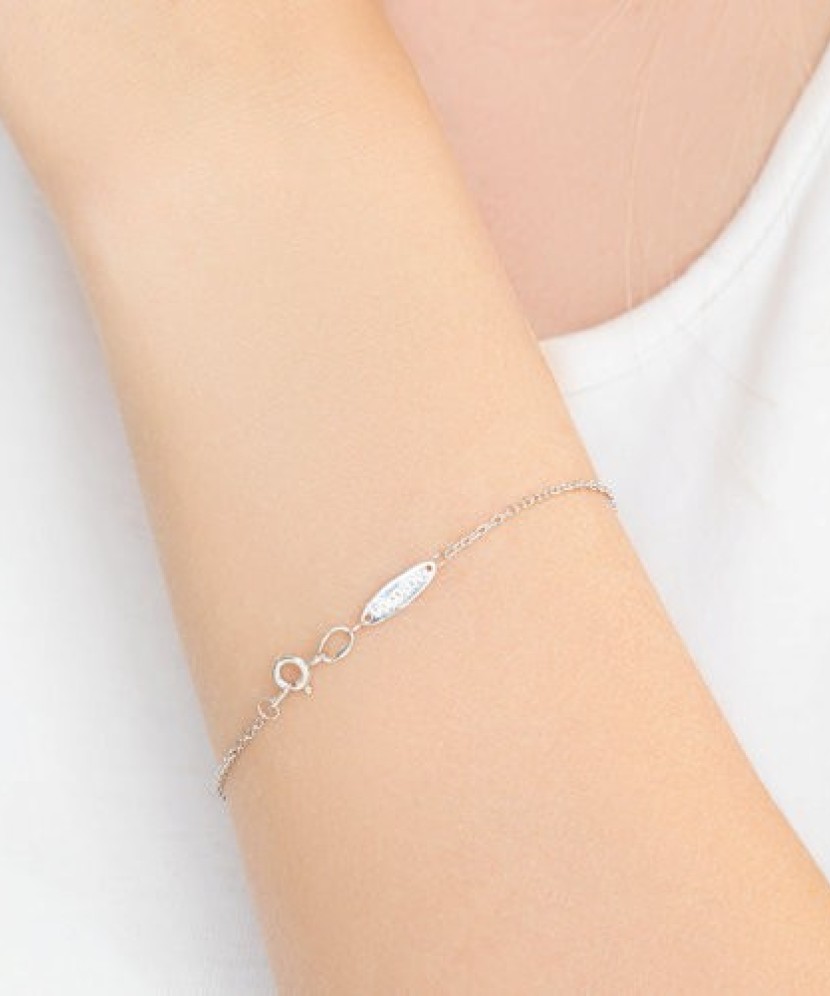 Sterling Silver bracelet with enamel and zirconium
