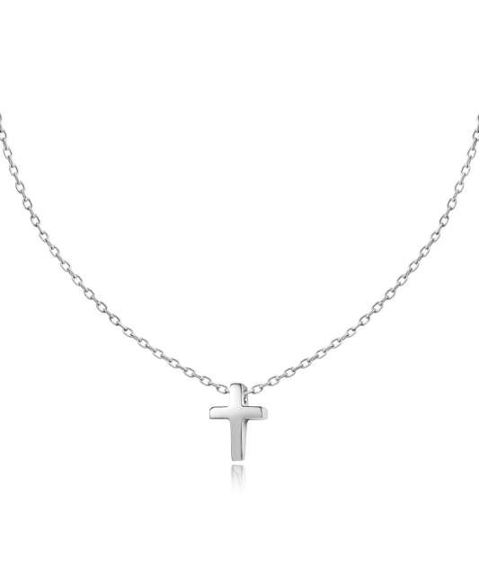 White gold chain with pendant "Cross"