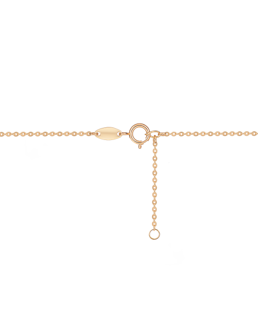 Gold chain with zirconium pendant