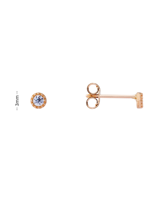 Gold earrings with zircons