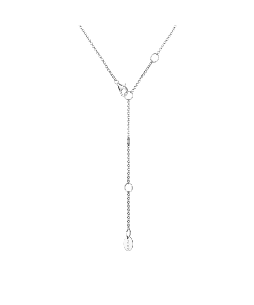 Sterling silver chain with pearl pendant and zircons