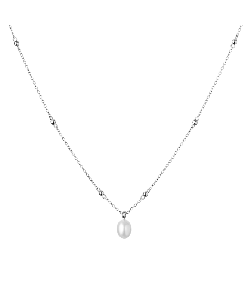 Sterling silver chain with pearl pendant