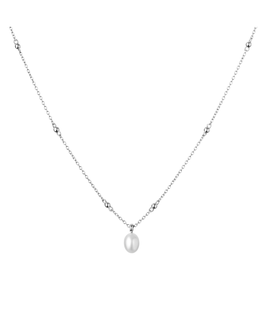 Sterling silver chain with pearl pendant