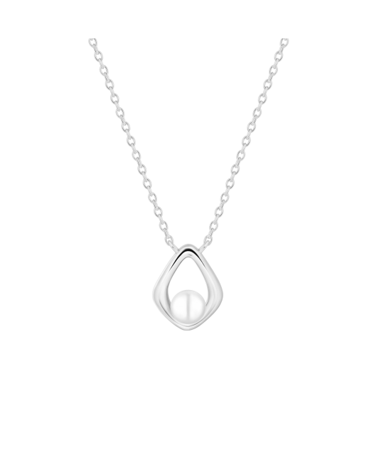 Sterling silver chain with pearl pendant